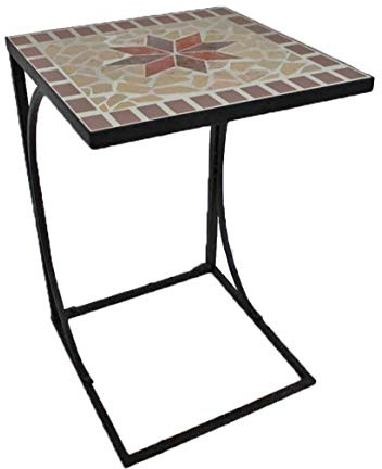 Garden Pleasure Table de Jardin en mosaïque Marron Ocre Beige