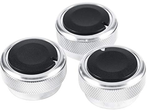 Akozon Condizionatore d'aria per auto Interruttore a manopola 3Pcs Pulsanti di controllo del riscaldatore
