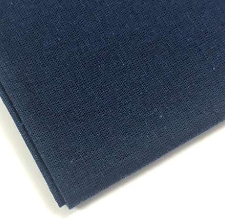 Vanligt marinblått 100 % bomullstyg för quiltning, sömnad, klädtillverkning, konst och hantverk - 152 cm brett M&J (marinblå, 2 meter)