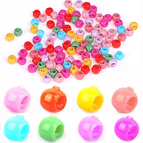 BetterJonny Lot de 200 mini pinces à cheveux en plastique avec perles colorées pour enfants filles femmes