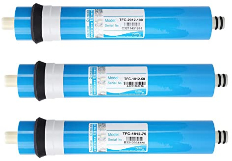 Water Filter, 50 75 100 GPD Household Reverse Osmosis Membrane Filter RO Membrane Water System Filter Blue(2012-100G)