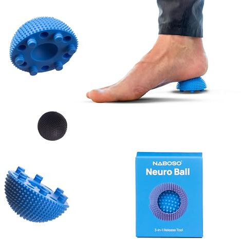 NABOSO Neuro Ball, Foot Myofascial Release Tool, Textured Massage Ball for Feet, Self Massage, Mobility and Recovery