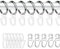 Ganchos de Plástico para Cortina,100 PCS Cabeza Deslizante Plegable Clips de Cortina Rodante Ganchos de Cortina de Ducha Riel de Ventana Persianas para Ganchos de Cortina