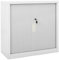 Willood Schiebetürenschrank Schrank mit Schiebetür Büroschrank Aktenschrank Büromöbel Metallschrank Stahlschrank Lagerschrank Universalschrank Grau 90x40x90 cm Stahl