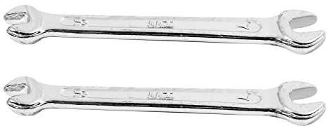 Reinscer Lot de 2 clés à fourche double en forme de U 5,5 mm x 7 mm Argenté