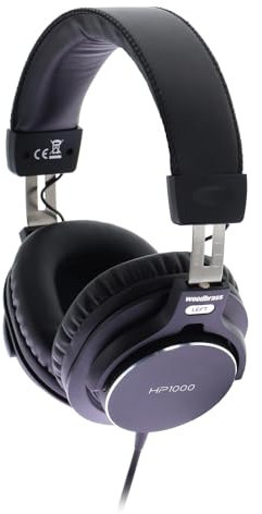 WOODBRASS HP1000 Kopfhörer Audio Monitoring Studio geschlossen präzise und detailliert – professionelle Qualität, bequem und robust, ideal für die Aufnahme von Home Studio, Mao, Mixage, Podcast, DJ