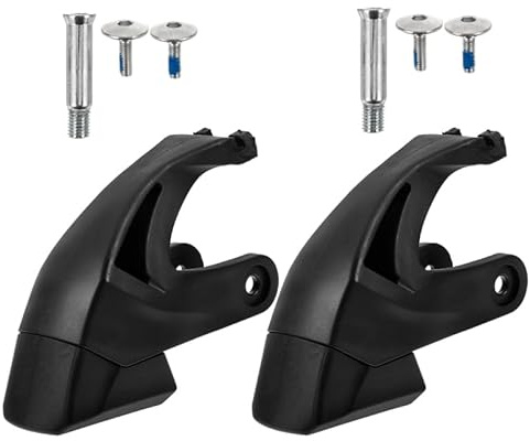 Angoily Inline Skate Brake Replacement Kit, 2 Sets Standard Brake Pad Inline Skates, Universal Stoppers for Roller Pads Replacement, Easy Install Rubber Parts with Screw, Rollers Skating Safety Black