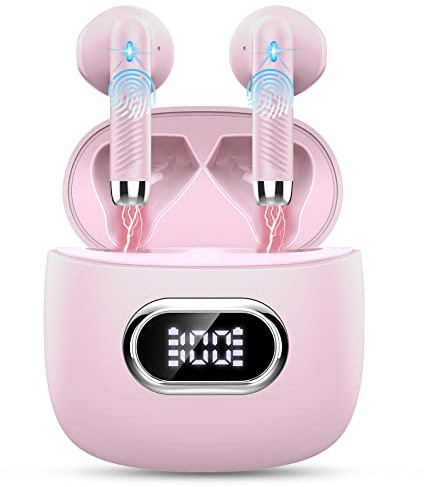 Cuffie Bluetooth 5.3, 2025 Auricolari Bluetooth 42Ore 3D Stereo Cuffie Wireless In Ear con 4 ENC Mic, Cuffie Senza Fili Cancellazione Rumore Cuffiette Sport IP7 Impermeabili Headphones per iOS/Android