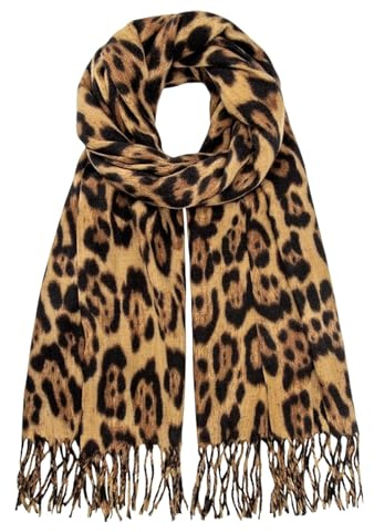 MUNSKT - Sciarpa Invernale Grande Taglia Donna Uomo Sciarpa Invernale d'Inverno Imitazione Leopardo per Donna Stampa Leopardo Morbida Spessa Scialle Moda Regalo Natale, Taglia unica