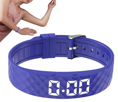 Befeixue Bracelet Réveil pour Personnes À Sommeil Profond | Montre Portable avec Minuterie Silencieuse,Alarme De Poignet À Vibration Réglable - pour Femmes Hommes Adultes Filles Seniors Personnes
