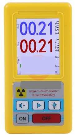 BR-6 Geigerräknare Kärnstrålningsdetektor Personlig dosimeter Röntgengammadetektor LCD-radioaktiv testare Marmorverktyg(Yellow)