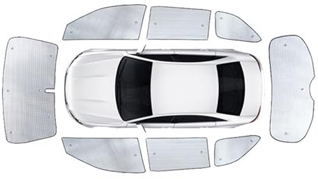 Solskydd Bil Vindruta För Skoda För Rapid För Spaceback Solskydd UV-skydd Gardin Solskyddsfilm Visir Front Vindruteskydd Skydd Universella Bilsolskydd(All 8Pc)