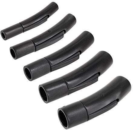 AURORIS - Hebeldruckverschluss aus Edelstahl MATT-SCHWARZ - Loch: 2mm / 3 Stück