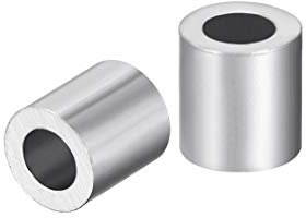 sourcing map M4 Manchon aluminium sertir câble acier 4mm Clips arrêt Bouton 50 Pcs