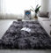 linyingdian Teppich Wohnzimmer Shaggy Teppich Hochflor Teppich Grau Langflor Teppich Kinderzimmer Modern Bunte Batik Teppich Jugendzimmer Flauschiger Teppich (Dunkelgrau, 100x200cm)