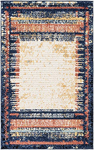Rugs.com Tagine Collection Rug – 3' x 5' Multi Medium-Pile Rug Perfect for Living Rooms, Kitchens, Entryways