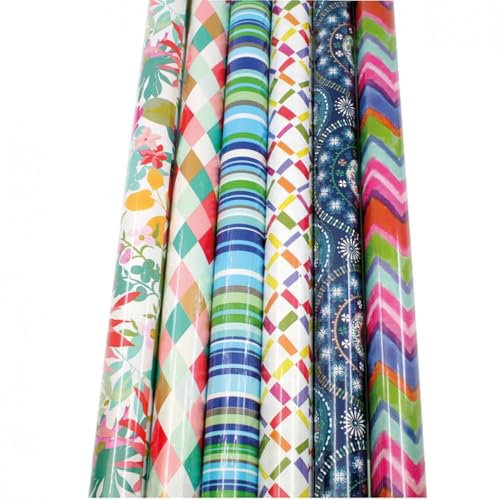 PARENCE.- Rouleau de Papier Cadeau / 2mx70cm - Spécial Grande Largeur/Emballage Cadeau Moderne - Motif Aléatoire (Découvez votre rouleau à la reception))