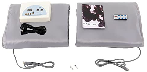 Manta plateada para sauna de infrarrojos lejanos, saco de sauna, manta moldeadora corporal, controlador de 2 zonas, terapia de desintoxicación, máquina de belleza antienvejecimiento, para salones de