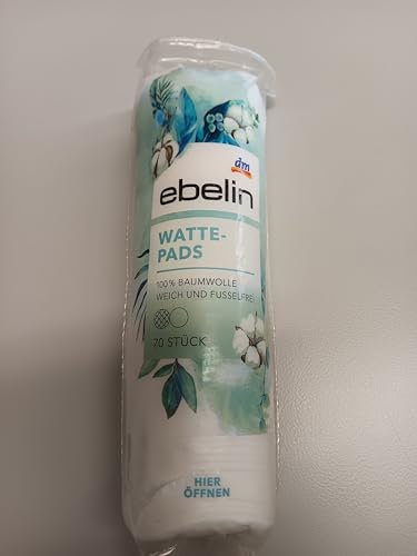 Ebelin, 70 dischetti di cotone, 100% cotone, sbiancati senza cloro, morbidi e senza pelucchi