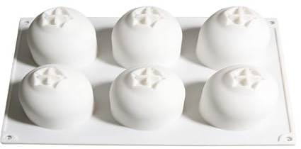 Generisch Moules pour la cuisson - 6 cavités Blueberry - Résistant à la chaleur - En silicone - Fournitures de gâteaux - Pudding - Crème glacée - Dessert maison
