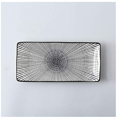 iumLeap Dinner Plates Crockery Party Dinner Dishes Tableware Set Japanese Sushi Plate Creative Underglaze Rectangular Dish Household Cold Plates 1 PC Appetizer Dessert Snack Plat