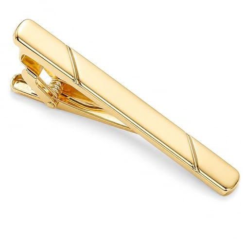 Tie Clip,Stainless Steel Tie Pins for Men,Gold Ties Clip,Necktie Ties Pins | for Business Wedding Party Daily Life Valentine'S Day Father Day Gift,Daily Office Wear