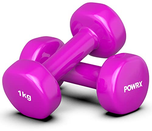 Vinyl Hanteln Paar I Kurzhanteln Gewichte ideal für Fitness Gymnastik Aerobic Pilates 0,5 kg – 10 kg I Kurzhantel 2er Set in versch. Farben und Gewichten