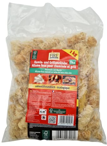 KM 1 kg d'allume-feu écologique en laine de bois réf. 147