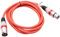 vhbw DMX-Kabel XLR Stecker auf XLR Buchse kompatibel mit Beleuchtung, Schweinwerfer, Bühnenlicht - 3-polig, PVC Kabel-Mantel, rot, 2m