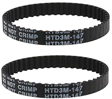 Be In Your Mind 2x HTD3M-147-6 Vacuum Cleaner Toothed Drive Belts 17138747 Rubber Timing Belts Compatible with Vax Blade 24V Cordless 32V TBT3V1B1