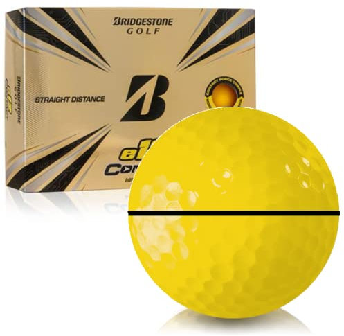 Bridgestone e12 Contact Golfbälle, matt, Gelb