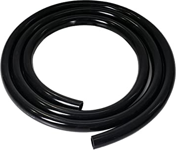 Feelers Black PVC Vinyl Tubing 5/8 ID x 7/8 OD Water Fish Tank Aquarium Air Line Lightweight Hose BPA Free, 3.28 Feet