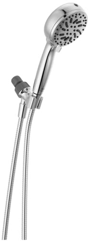 Delta Faucet ProClean 75740 Chrome Shower Head with High Pressure Shower Head 6 Jet Settings Chrome