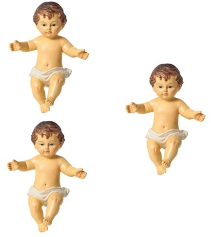 ABOOFAN 3 Pcs Willow Tree Nativity Child Jesus Figurine Religious Statue for Home Decor Resin Jesus Ornament