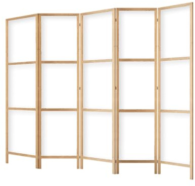 framed concept - Paravent Raumteiler aus Holz 225x172 cm, 5-teilig, einseitig, im orientalischen Stil