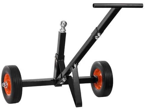 VEVOR Trailer, Trailer, 272 kg Support Load, 42 and 56 cm Adjustable Height, 47.8 mm Clutch Ball, 254 mm Solid Rubber Tyres, for Moving Motorhome