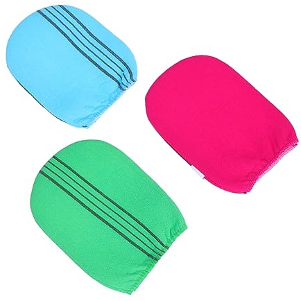 SHERCHPRY 6stücke Dusch Peeling Badehandschuhe Einfache Doppelseitige Körperschrubber Für Seife Duschgel Salz Einheitsgröße Passend Für Junge Mädchen Frauen