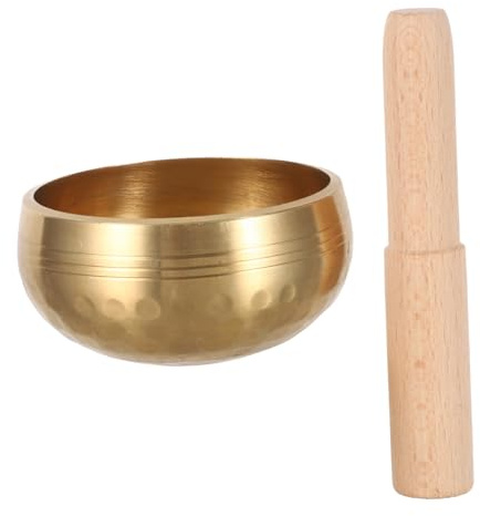 Toddmomy Cuenco de Sonido para Yoga Mini Cuenco Tibetano para Meditación Martillado Mano de Meditación para Mujeres y Principiantes