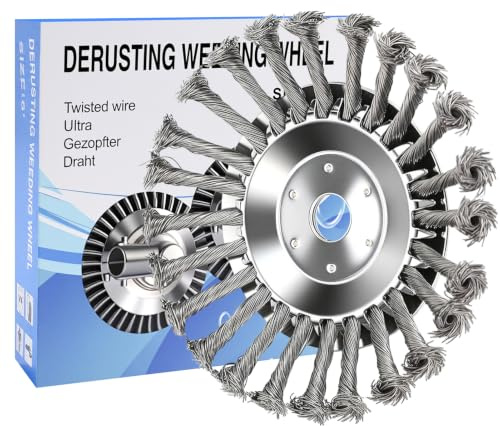 Uadme Tete Debroussailleuse Universelle Fil Acier 150mm 24 Têtes, Brosse de Desherbage Coupe-Bordure, Taille du Trou 25,4mm, pour Mousse et Mauvaises Herbes
