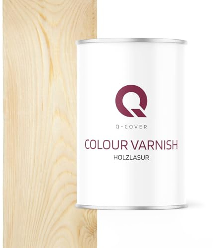 Q-COVER Vernice trasparente per legno, D000, 1 l, satinata, resina siliconata, per interni ed esterni, per tutti i tipi di legno, recinzioni, terrazze