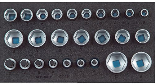 Gedore 1500CT1-19 1/3 6-Inch Check-Tool-Module Socket Wrench Bit - Silver