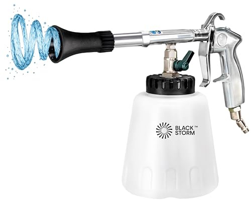 BenBow Druckluft Reinigungspistole PRO Black Storm – langlebig, robust mit Stahlröhre auf Kugellagern, drehbarem Stecknippel – für berührungslose Reinigung: Auto, LKW, Bus – auch zum Ausblasen