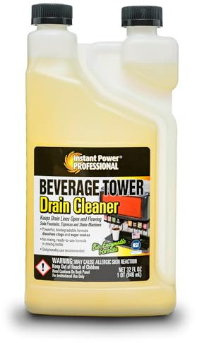 Instant Power Professional Beverage Tower Drain Cleaner, Keg Line Cleaner Solution