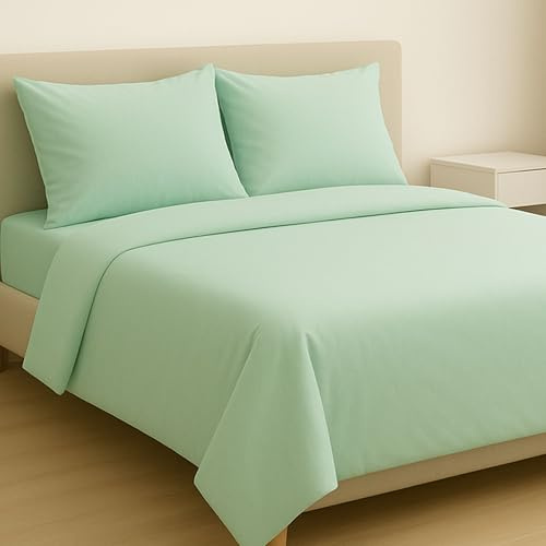 MAXIME MAISON - Completo Lenzuola Matrimoniali in Cotone Made in Italy, Set Lenzuola Letto Matrimoniale Anallergiche con Federe Tinta Unita, Biancheria da Letto Certificata Oeko Tex Standard 100