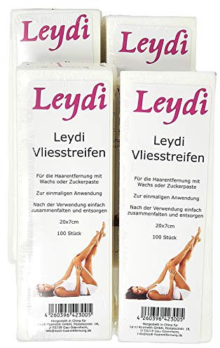 NEU: 400 Leydi Vliesstreifen - für die Haarentfernung mit Warmwachs und Zuckerpaste