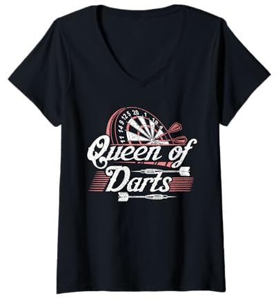 Women's Dart Player Dart Board One Dart Competition Arrow Darting V-Neck T-Shirt