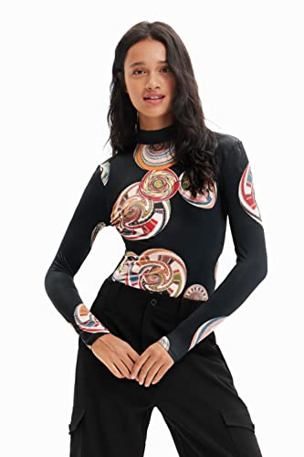 Desigual Corps Blouse, Noir, XL Femme