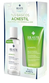 Rilastil Acnestil Pack Para Piel Grasa y Con Tendencia al Acné - Micropeeling Exfoliante 100 Ml y Gel Limpiador Anti-Imperfecciones 50 Ml