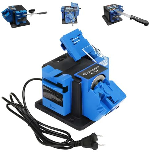 Universal Schärfstation, Schleifmaschine 65W, Bohrer Schärfer, 6000 RPM/min Elektrischer Bohrerschärfer, Präzisionswinkel Einstellung, für Messer, Schere und Bohrer, Stemmeisen Schärfen