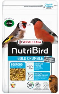 Versele-Laga NutriBird Gold Crumble Waldvögel | 800 g | Trockenes Eifutter für Waldziervögel | Mit Wildsamen, Maden und Gammarus | Mit Lysin und Methionin | Wachstum & Mauser